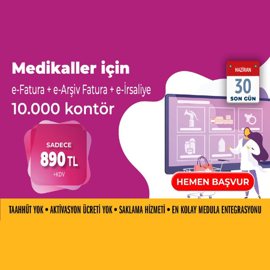 Medikaller için E-Fatura + E-Arşiv Fatura + E-Risaliye resmi